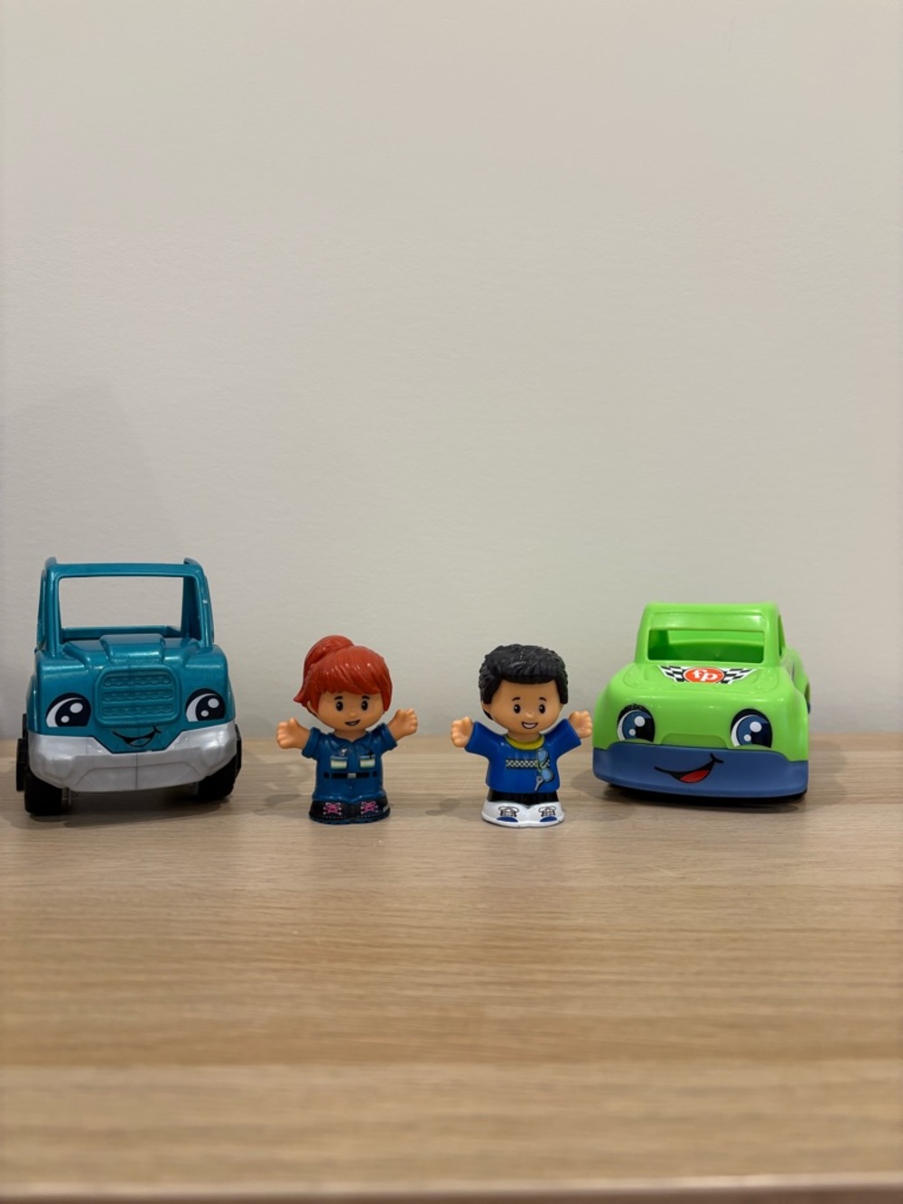 Fisher-Price Little People Pickup Truck and Race Car Vehicles and Figures